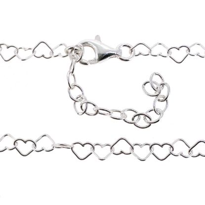 Wholesale 925 Sterling Silver Finished Adjustable Heart Chain Jewelry - Heart Chain