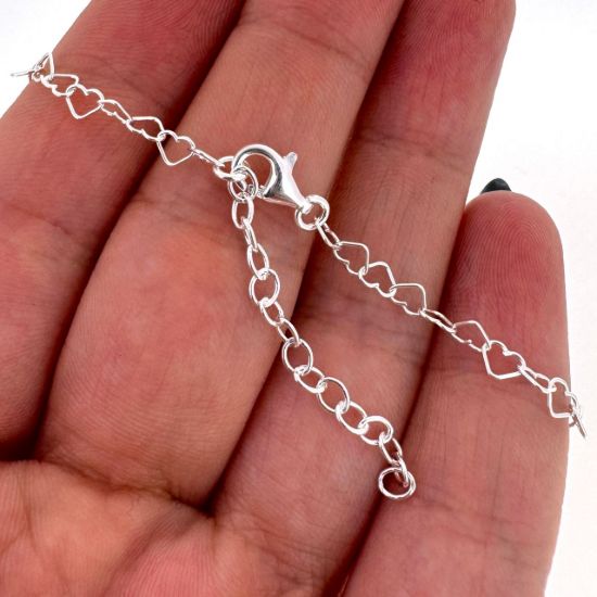 Wholesale 925 Sterling Silver Finished Adjustable Heart Chain Jewelry - Heart Chain