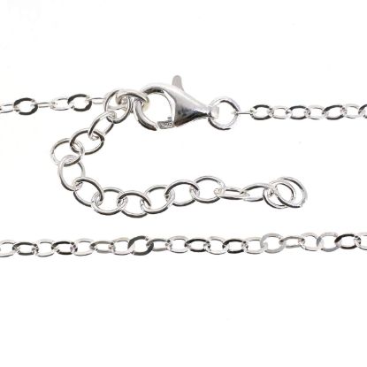 Wholesale 925 Sterling Silver Finished Adjustable Flat Cable Chain Jewelry - 2mm Strong Flat Cable