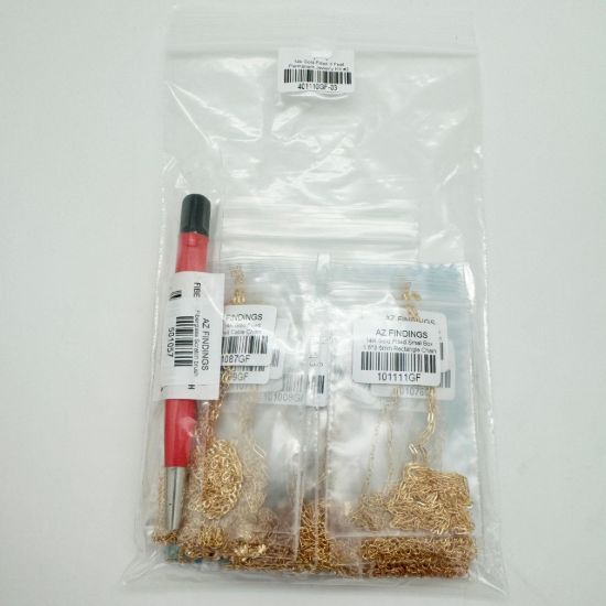 Wholesale 1/20 14k Gold Filled Chains Permanent Jewelry Starter Kit #2  - 16 Chain Styles 