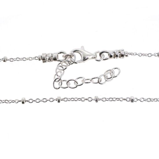 Wholesale 925 Sterling Silver Finished Adjustable Satellite Chain Jewelry - Ball Satellite Chain