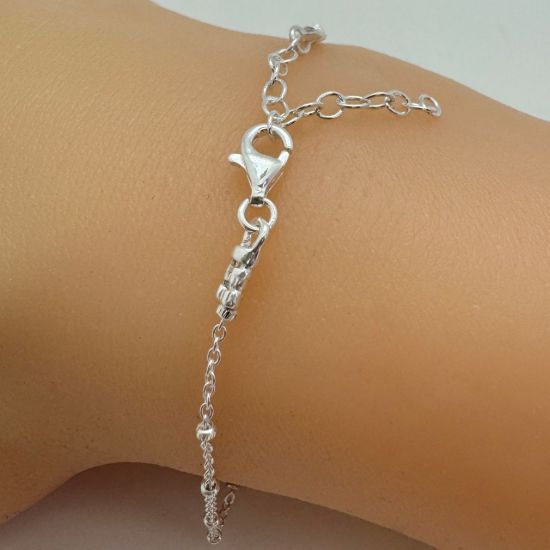 Wholesale 925 Sterling Silver Finished Adjustable Satellite Chain Jewelry - Ball Satellite Chain