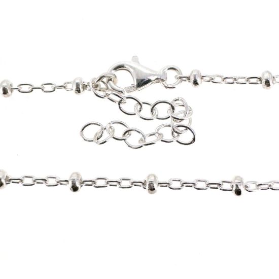 Wholesale 925 Sterling Silver Finished Adjustable Satellite Chain Jewelry - 2.5mm Ball Satellite Chain