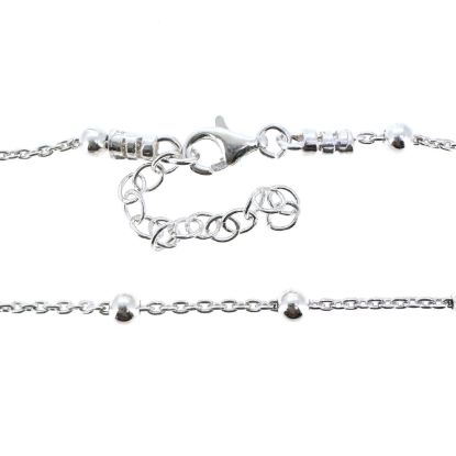 Wholesale 925 Sterling Silver Finished  Adjustable Satellite Chain Jewelry - 3mm Ball Satellite Chain