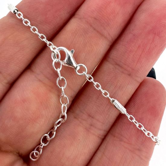 Wholesale 925 Sterling Silver Finished Adjustable Satellite Chain Jewelry - 4mm Textured Bar Satellite Chain