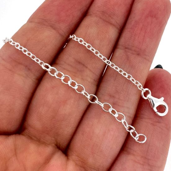 Wholesale 925 Sterling Silver Finished Adjustable Cable Chain Jewelry - Strong Cable Chain