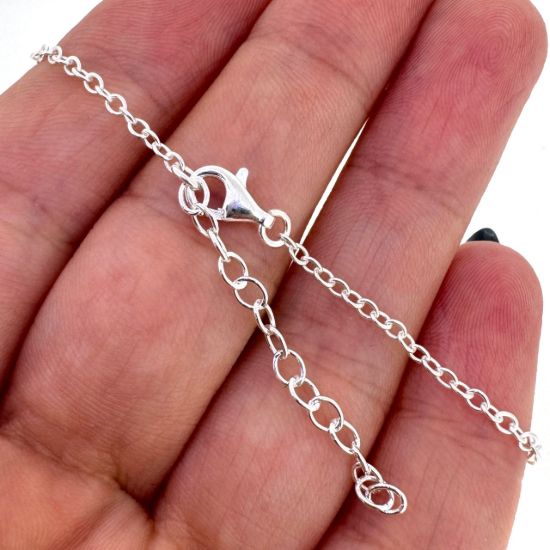 Wholesale 925 Sterling Silver Finished Adjustable Cable Chain Jewelry - Strong Cable Chain