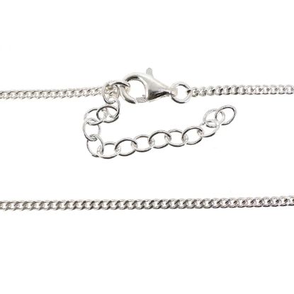 Wholesale 925 Sterling Silver Finished Adjustable Curb Chain Jewelry- 1.5mm Small Curb Chain 