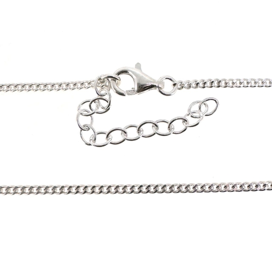 Wholesale 925 Sterling Silver Finished Adjustable Curb Chain Jewelry- 1.5mm Small Curb Chain 
