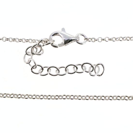Wholesale 925 Sterling Silver Finished Adjustable Rolo Chain Jewelry - 1.3mm Rolo Chain