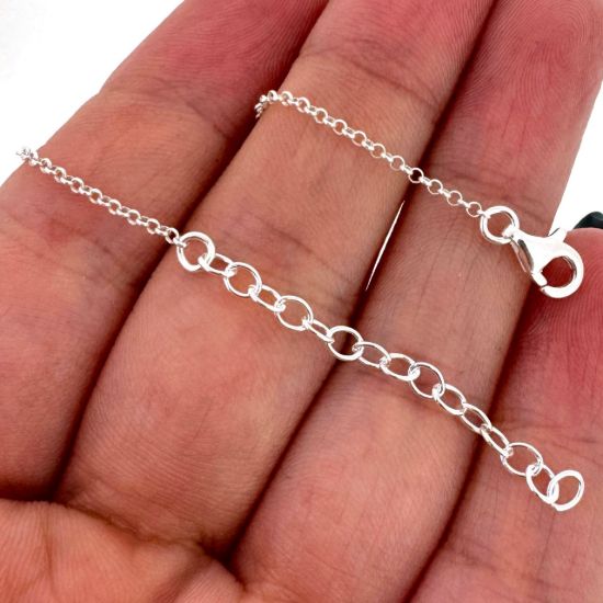 Wholesale 925 Sterling Silver Finished Adjustable Rolo Chain Jewelry - 1.3mm Rolo Chain