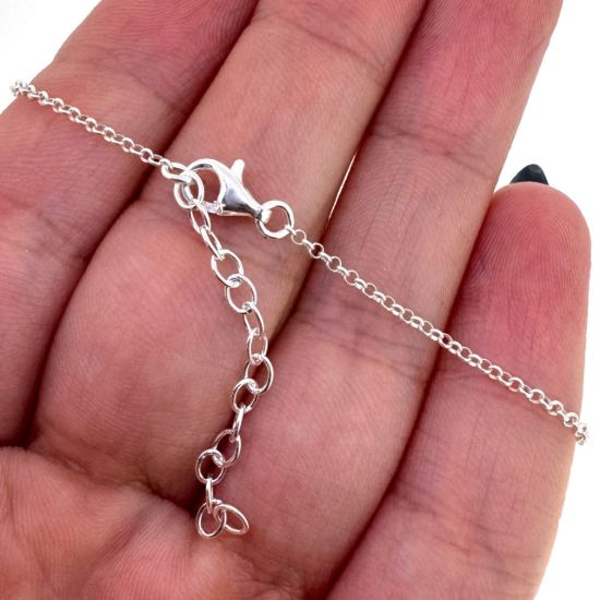 Wholesale 925 Sterling Silver Finished Adjustable Rolo Chain Jewelry - 1.3mm Rolo Chain
