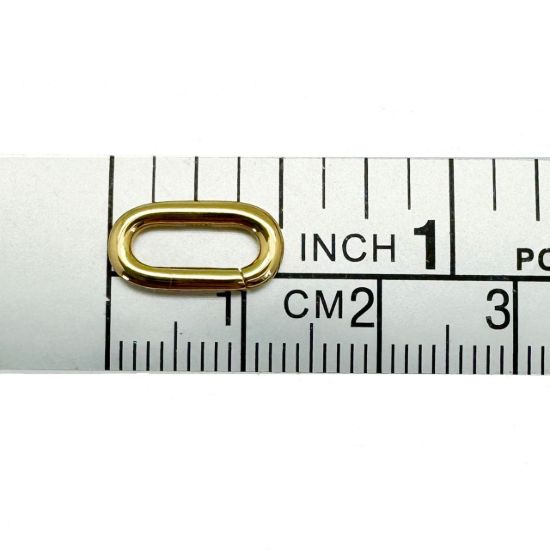 Wholesale Gold Over Sterling Silver No Trigger Clasp - 12.8mm Oval Clicker Clasp