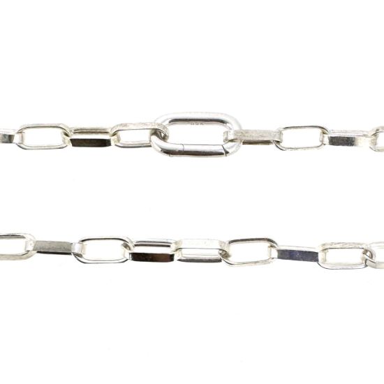 Wholesale 925 Sterling Silver No Trigger Clasp - 12.8mm Oval Clicker Clasp