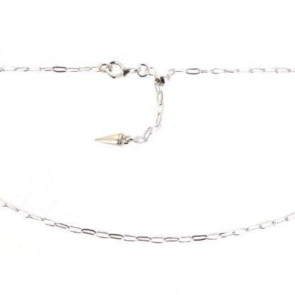 Wholesale 925 Sterling Silver Adjustable Chain Necklace - Small Paperclip Chain - Adjustable up to 22"