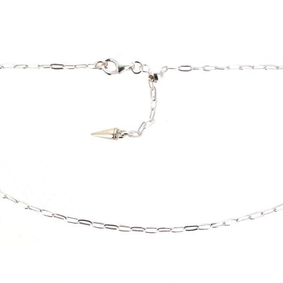 Wholesale 925 Sterling Silver Adjustable Chain Necklace - Small Paperclip Chain - Adjustable up to 22"