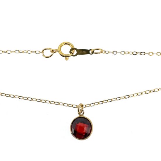 Wholesale 1/20 14k Gold Filled Fancy 6mm Birthstone Necklace - 18" 