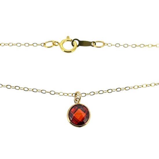 Wholesale 1/20 14k Gold Filled Fancy 6mm Birthstone Necklace - 18" 
