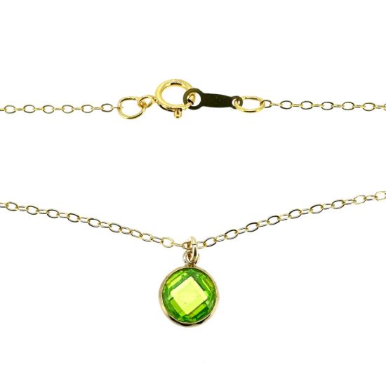 Wholesale 1/20 14k Gold Filled Fancy 6mm Birthstone Necklace - 18" 