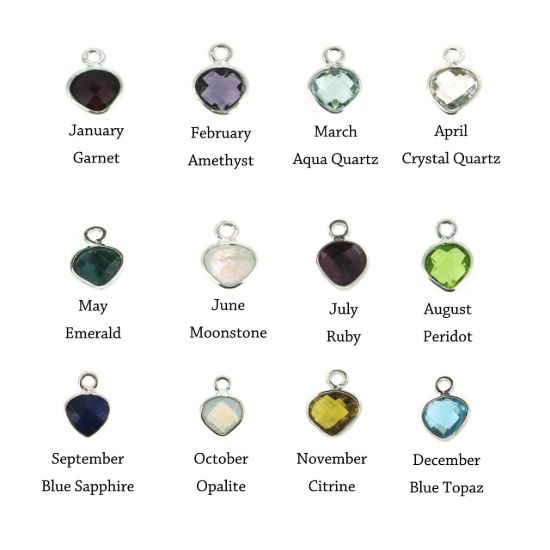 Wholesale 925 Sterling Silver North Star and Birthstone Drop and Dangle Earrings