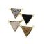Wholesale Gold Plated Gold Agate Titanium Triangle Druzy Connector