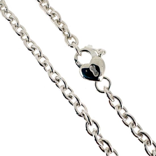 Wholesale Sterling Silver Chain Necklace - Silver Bracelet, Anklet - Heavy Chain Necklace - 5x4mm Cable Oval Strong Cable Chain- All Sizes