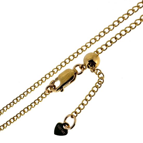 wholesale 14k gold filled adjustable necklace chains-curb chain 22"