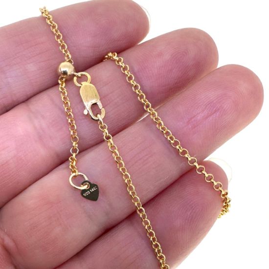 wholesale 14k gold filled adjustable necklace chains-rolo chain 22"