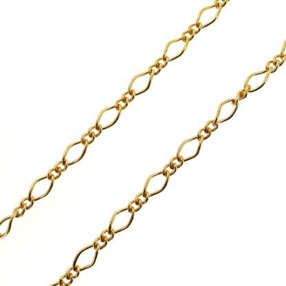Wholesale 1/20 14k Gold Filled Figaro 8 Cable Chain 4.3mm by 2.3mm (sold per foot)