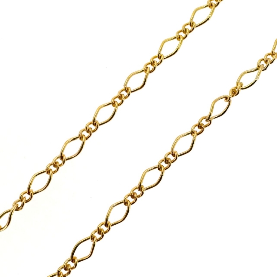 Wholesale 1/20 14k Gold Filled Figaro 8 Cable Chain 4.3mm by 2.3mm (sold per foot)