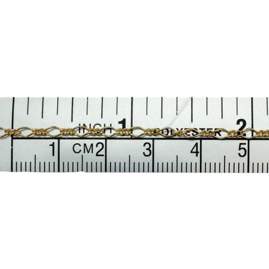 Wholesale 1/20 14k Gold Filled Figaro 8 Cable Chain 4.3mm by 2.3mm (sold per foot)