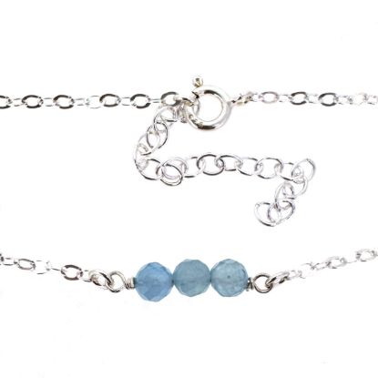 Wholesale 925 Sterling Silver Natural Gemstone Bar Jewelry - Adjustable Choker, Bracelet  or Anklet- Personalized Jewelry