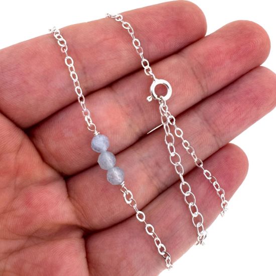 Wholesale 925 Sterling Silver Natural Gemstone Bar Jewelry - Adjustable Choker, Bracelet  or Anklet- Personalized Jewelry