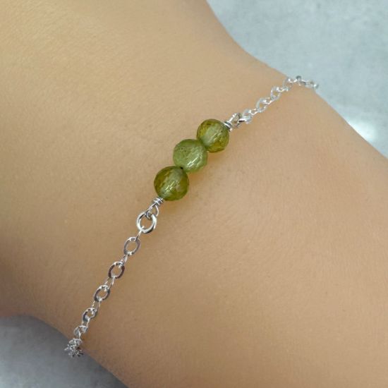 Wholesale 925 Sterling Silver Natural Gemstone Bar Jewelry - Adjustable Choker, Bracelet  or Anklet- Personalized Jewelry