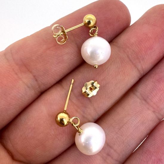 Wholesale 1/20 14K Gold Filled Freshwater Pearl Drop Earrings
