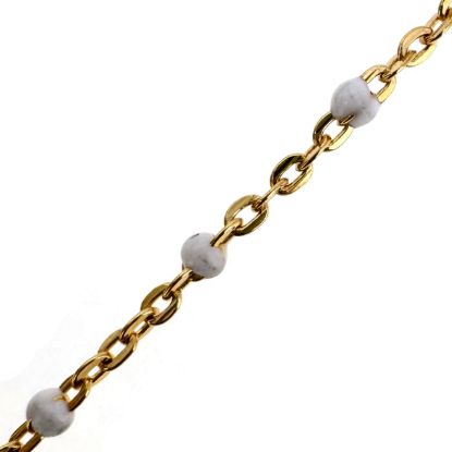 wholesale gold filled jewelry making bulk chains-white enamel chains