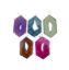 Wholesale Druzy Geode Hexagon Pendant, Geode Window Agate- Natural Agate 43mm