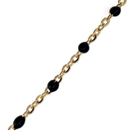 wholesale gold filled jewelry making bulk chains-black enamel chain