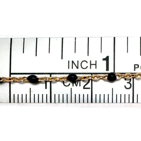 wholesale gold filled jewelry making bulk chains-black enamel chain