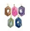 Wholesale Druzy Geode Hexagon Pendant, Geode Window Agate- Natural Agate 43mm