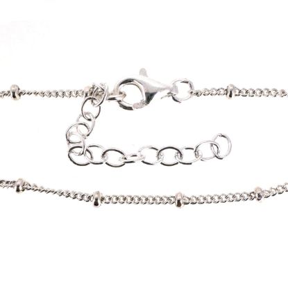 Wholesale 925 Sterling Silver Finished Adjustable Satellite Curb Chain Jewelry- Ball Satellite Curb Chain