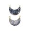 Wholesale Natural Druzy Agate Crescent Bar Pendant, Light Grey Druzy Bar Connector, Half Moon Long Bar