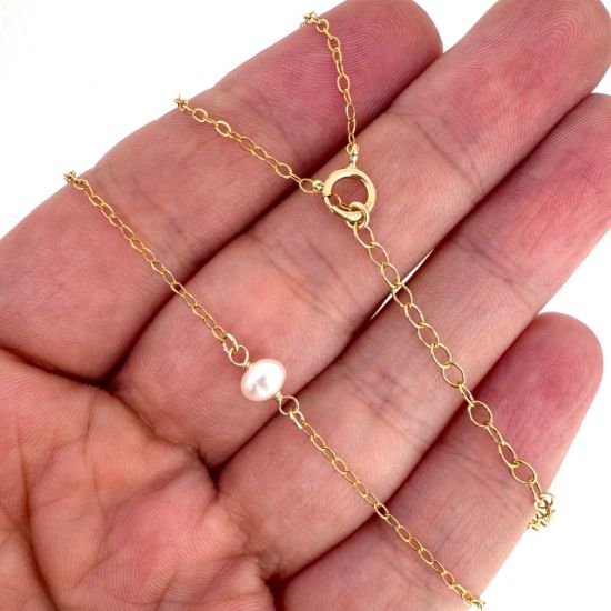 Wholesale 1/20 14K Gold Filled Freshwater Pearl Earring And Necklace Set 