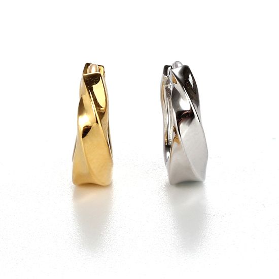 Wholesale Sample-order item-Sterling Silver or Gold Over Twisted Hoops-13mm