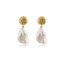 Wholesale Sample-order item-925 Sterling Silver or Gold Over Silver Textured Studs with Baroque Pearls