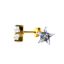 Wholesale Gold Over Sterling Silver CZ Stone Single Star Studs-7mm