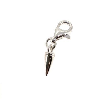 Wholesale 925 Sterling Silver Spike Stud Charm With Clasp - 9mm (1 pc)