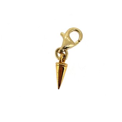 Wholesale Gold Over Sterling Silver Spike Stud Charms - 9mm (1 pc)