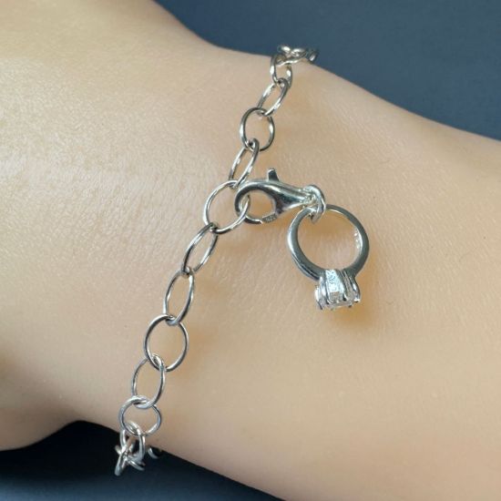 Wholesale 925 Sterling Silver Promise Ring Add On Charm With Clasp