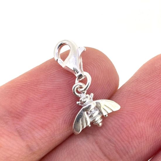 Wholesale 925 Sterling Silver Tiny Bumblebee Add On Charm With Clasp